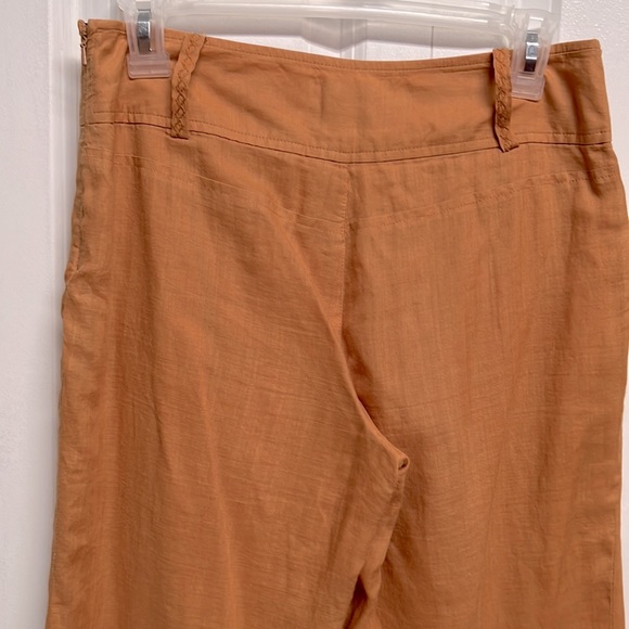 British India Carmel Mid Rise Ramie Lined Wide Leg Pants Jr Size 3 - Picture 5 of 7